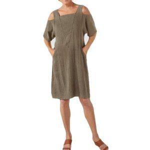 Soft Surroundings Linen Bld Cold Shldr Dress Sz M
